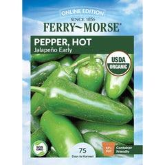 Pepper, Jalapeno Early Organic Seeds, 400mg