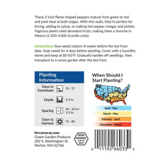 Pepper, Hot Mix Seeds, 500mg