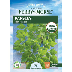 Parsley, Flat Italian Organic Seeds, 1.2g