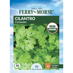 Cilantro, Coriander Organic Seeds, 1.8g