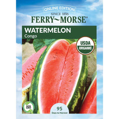 Watermelon, Congo Organic Seeds, 1.9g
