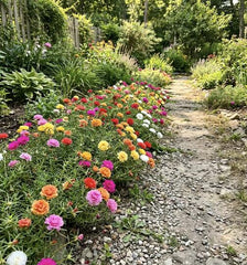 500 Mixed Double Portulaca Seeds - Moss Rose Trailing Ground Cover for Drought Tolerant Rockeries and Hanging Baskets