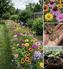 Stunning 1100 Pollinator Flower Mix Seeds - Drought Tolerant, Nature Inspired Landscape, Stunning Yard Decor