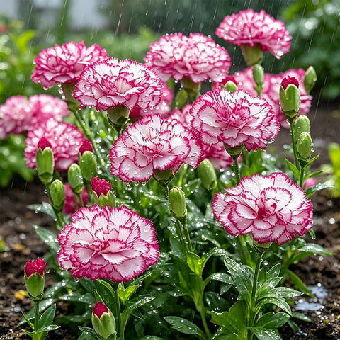 Pink White Picotee Carnation Seeds