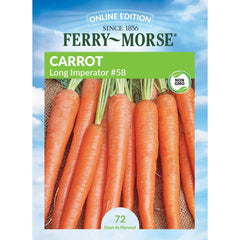 Carrot, Long Imperator Seeds, 2.6g