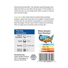 Pepper, Garden Leader Monster Bell Seeds, 200mg