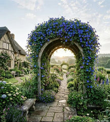 100 Heavenly Blue Morning Glory Seeds for Planting - Variety for Home Gardening