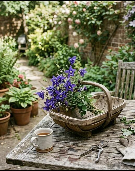 100 Deep Blue Columbine Aquilegia Seeds for Planting - Heirloom Seed Blend for Home Garden