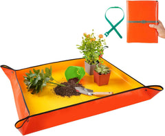 27" X 27" Repotting Mat for Indoor Plants Transplanting and Dirt Control, Portable Potting Tray Succulent Planting Mat Gardening Gifts Plant Gifts for Plant Lovers