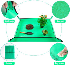 27" X 27" Repotting Mat for Indoor Plants Transplanting and Dirt Control, Portable Potting Tray Succulent Planting Mat Gardening Gifts Plant Gifts for Plant Lovers