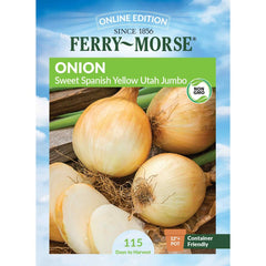 Onion, Sweet Spanish Yellow Utah Seeds, 1.4g