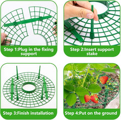 Iceyyyy 5 Pack Strawberry Plant Support - Strawberry Growing Racks with 4 Sturdy Legs - Strawberry Growing Frame Keep Berries Clean