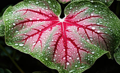Royal Flush Caladium Bulbs for Planting - Perennial Hosta, Elephant Ears, Fancy (5 Bulbs)Size 4-7cm - Seedsplant