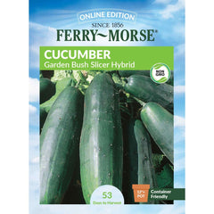 Cucumber, Garden Bush Slicer Hybrid Seeds, 1.6g