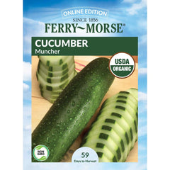 Cucumber, Muncher Organic Seeds, 1.4g