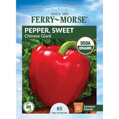 Pepper, Chinese Giant Organic Seeds, 400mg