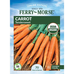 Carrot, Tendersweet Organic Seeds, 1.3g