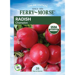 Radish, Champion Organic Seeds, 2.6g