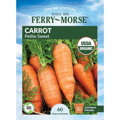 Carrot, Petite Sweet Organic Seeds , 1.3g