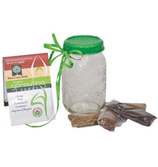 Sprouting Jar with Plastic Lid and Seeds - Seedsplant