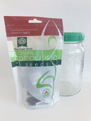 Sprouting Jar with Plastic Lid and Seeds - Seedsplant