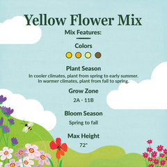 Yellow Mix Bulk Flower Seeds, 1lb