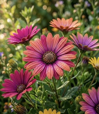 50 South African Marigold Seeds for Planting - Vibrant Osteospermum Mix - Beautiful Daisy-like Cut Flowers