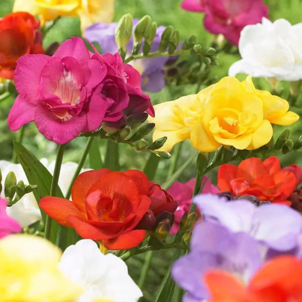Mixed Freesia Bulbs Growing Bonsai Roots Rhizomes Corms Tubers Potted Planting Reblooming Fragrant Garden Species Blooms Flower Seeds Plant Gardening