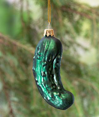 Handcrafted Pickle Glass Ornament